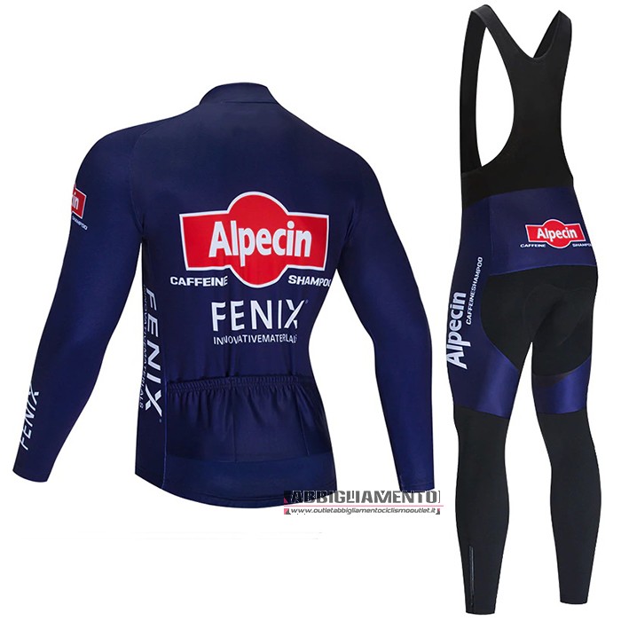 Abbigliamento Alpecin Fenix 2021 Manica Lunga e Calzamaglia Con Bretelle Scuro Blu - Clicca l'immagine per chiudere